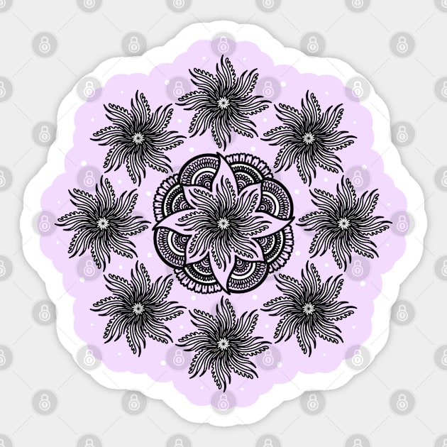 Circle of Flowers Sticker by NMartworks